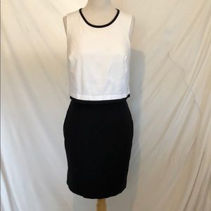 Banana Republic black & white dress size 10